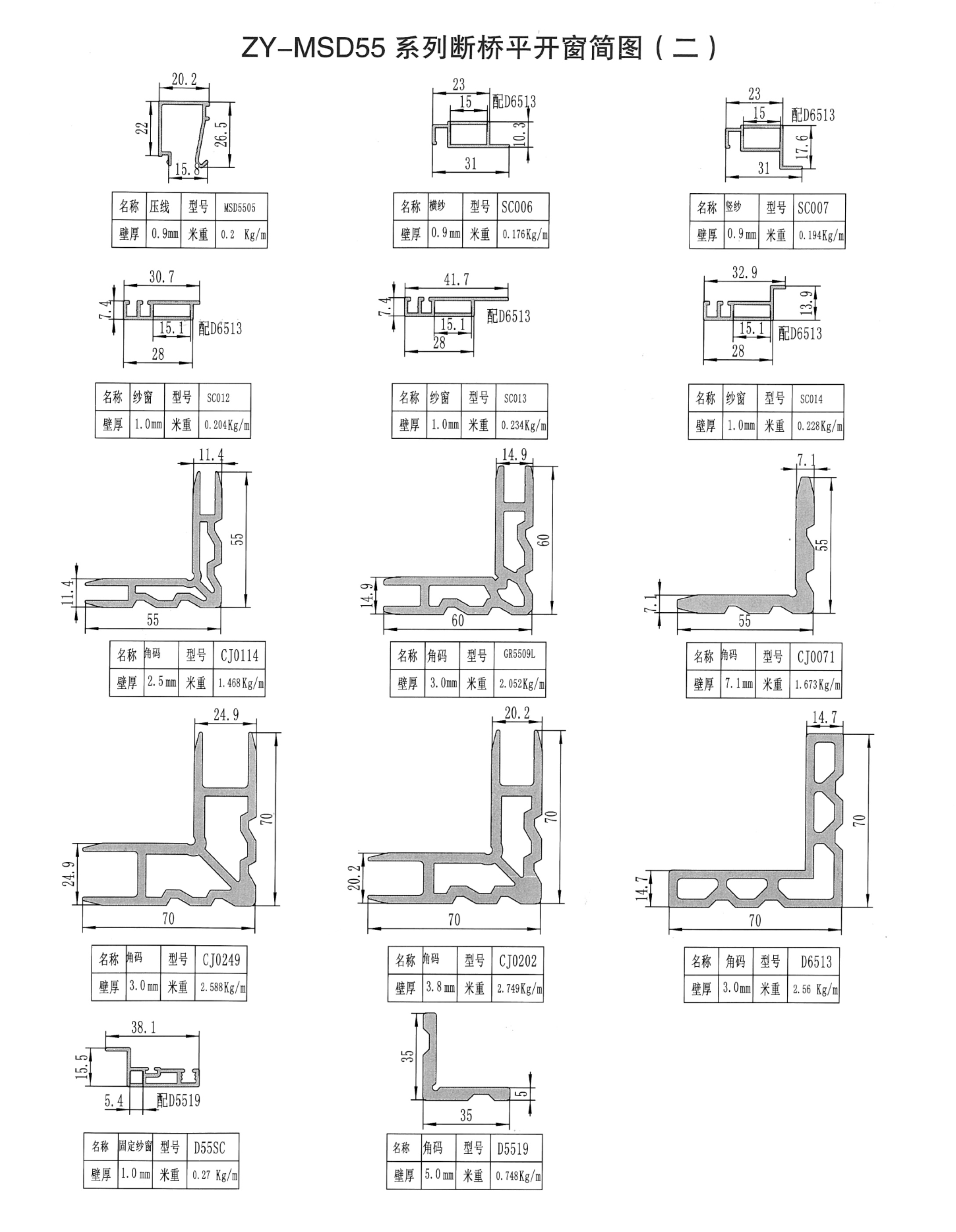 ZY-MSD55系列斷橋平開(kāi)窗