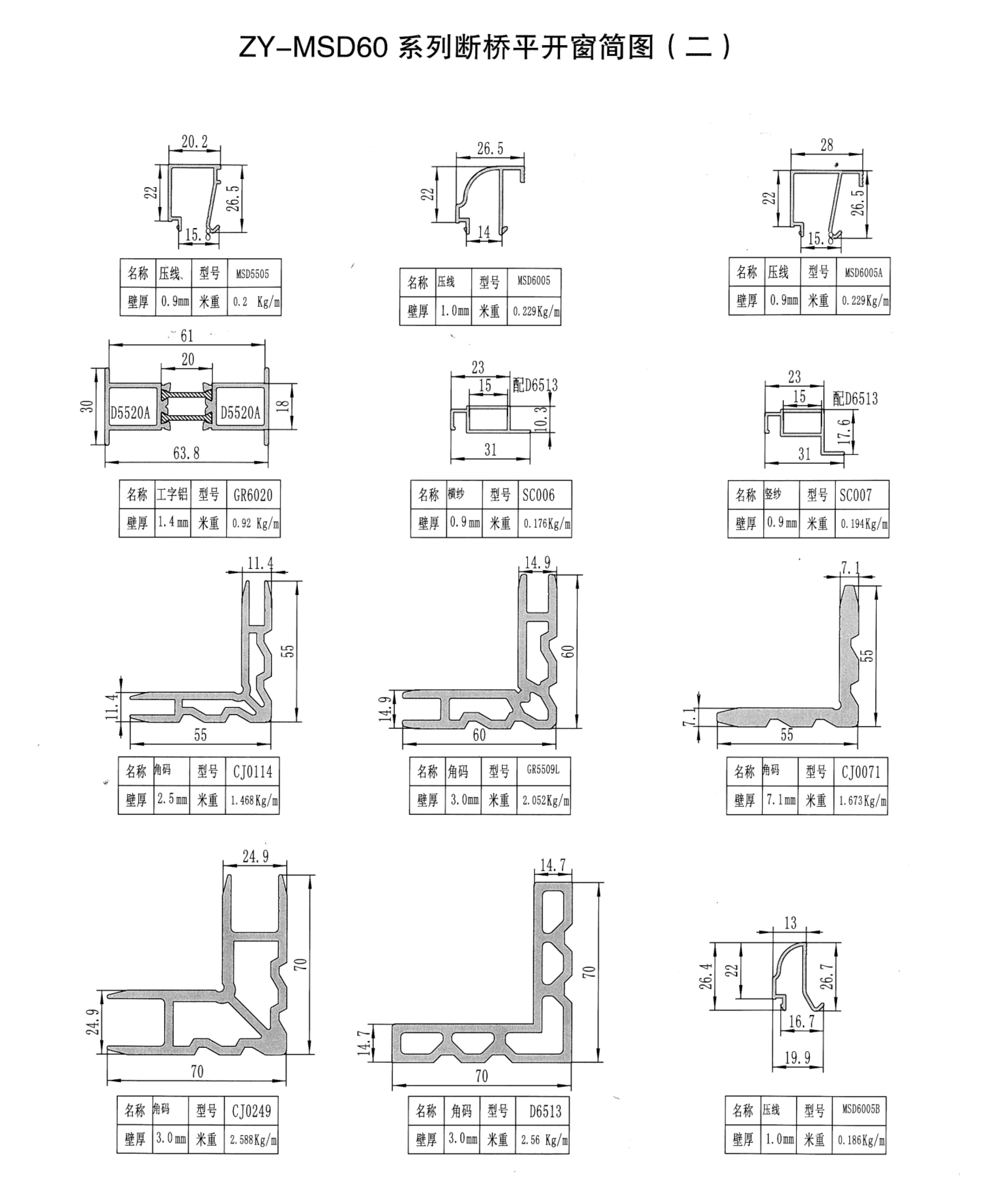 ZY-MSD60系列斷橋平開窗